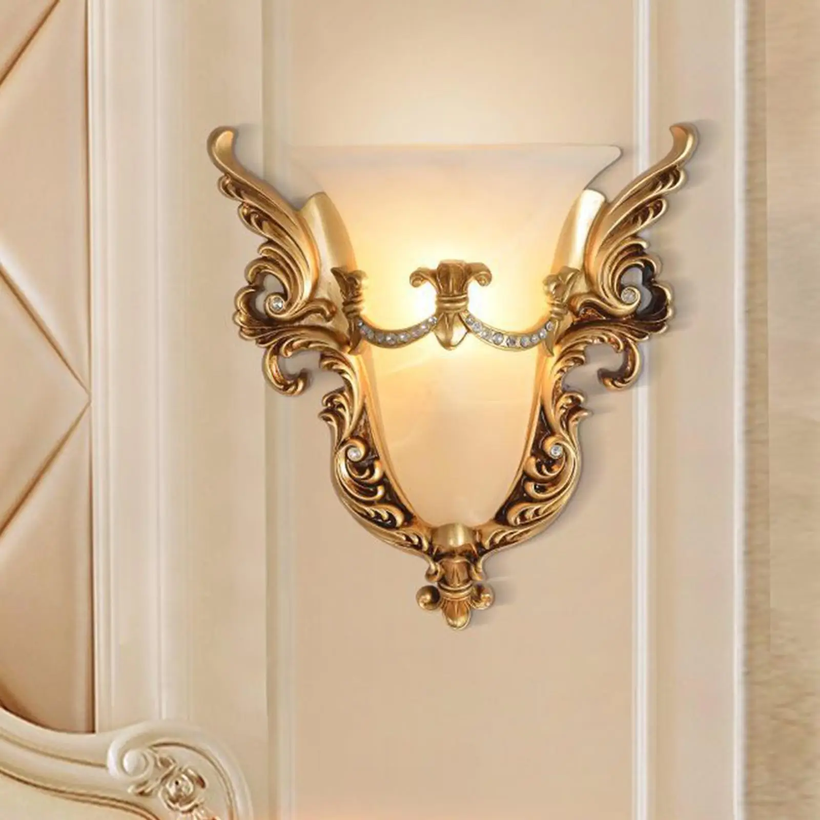 

Wall Lamp E14 Bulb Vintage Bedside Wall Sconce Fixture Lighting Gold Bedroom