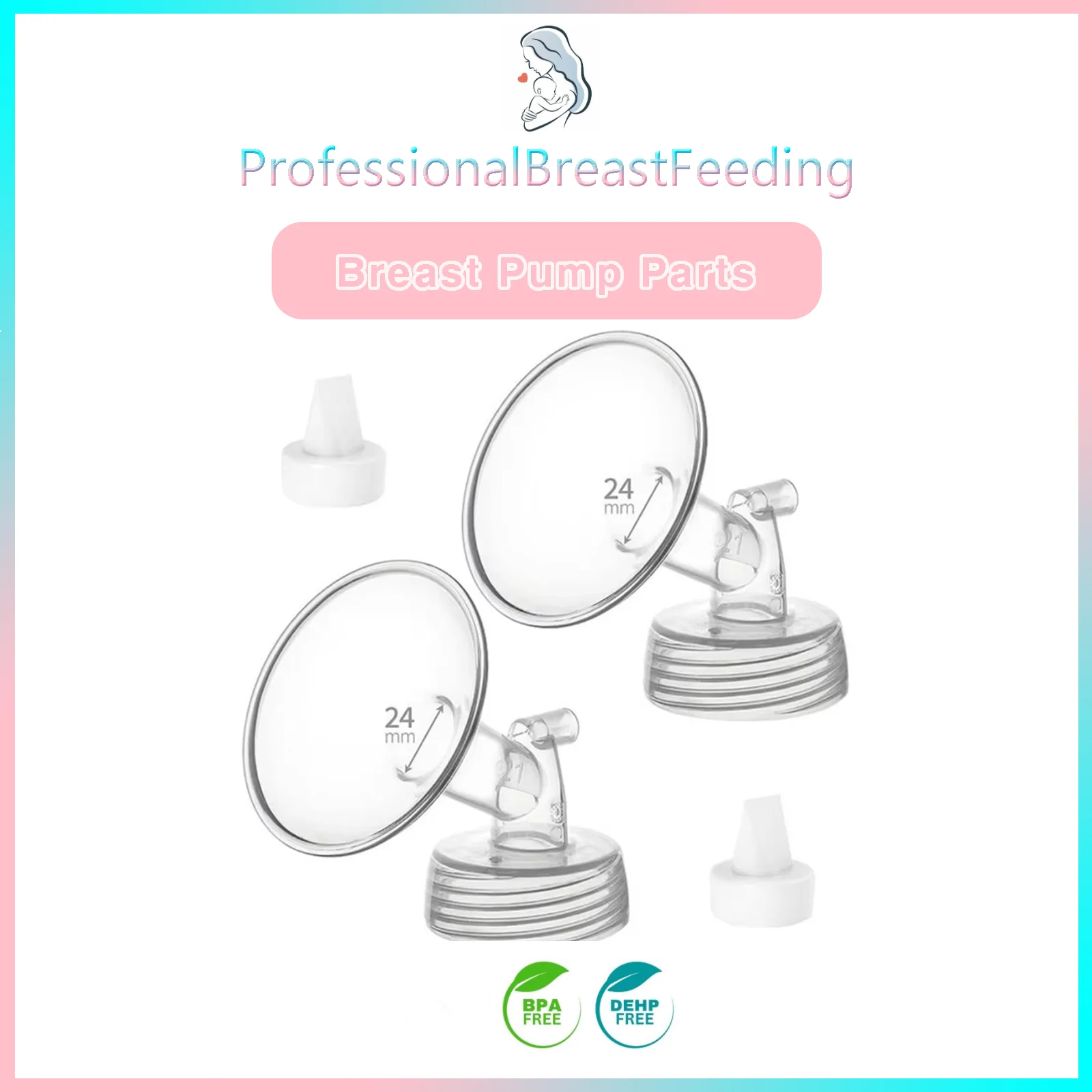 4PCS set Flange and Duckbill Valve Compatible with Spectra S1 S2 9 Plus Replacement to Spectra Pump Parts Flange 12-32mm