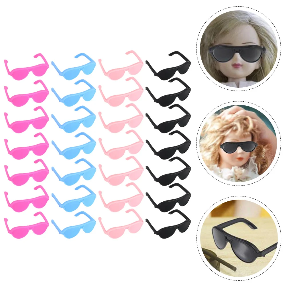 

Doll Glasses Plastic Mini Sunglasses Eyewear Eyeglasses Doll Dress Up Costume Accessories For Children