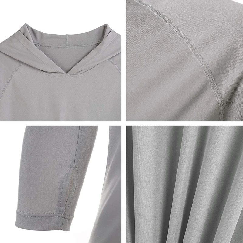 MAGCOMSEN メンズ ランニング アスレチックシャツ 4ジップ プルオーバー 長袖 US サイズ: Large カラー: グレー - 2