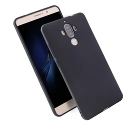 Premium Soft Silicone Matte TPU Cover Case - Solid Color Phone Protector for Mate 10 lite (Black)