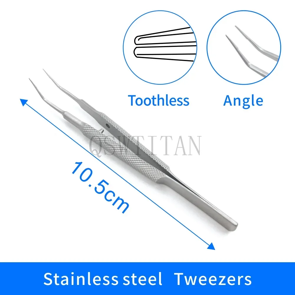 10.5CM Ophthalmic Microsurgical Forceps Tweezers Stainless Steel Surgical Tool Titanium ophthalmic tool surgical instruments capsulorhexis forceps