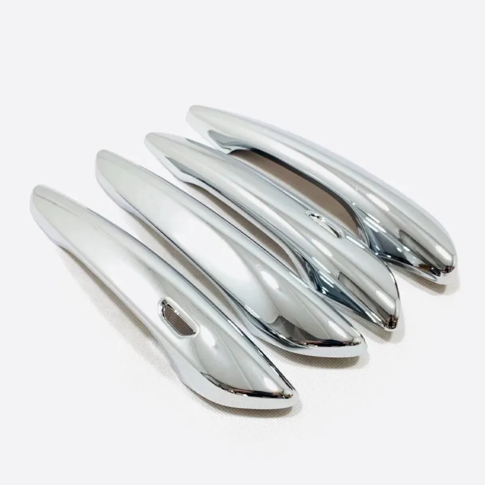 4x Black Chrome Carbon Fiber Exterior Car Door Handle Frame Panel Cover Trim ABS Sticker For Mazda 3 BP CX30 CX50 CX60 CX80 CX90