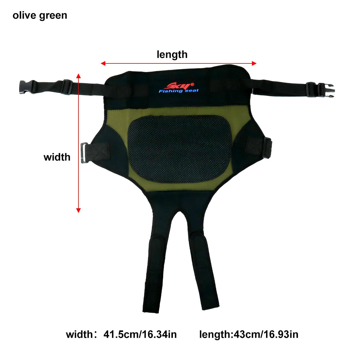 ZYZ Adjustable Sea Rock Fishing Seat Cushion Breathable Moisture Resistant and Anti-slip Thick Soft Fishing Hip Pads