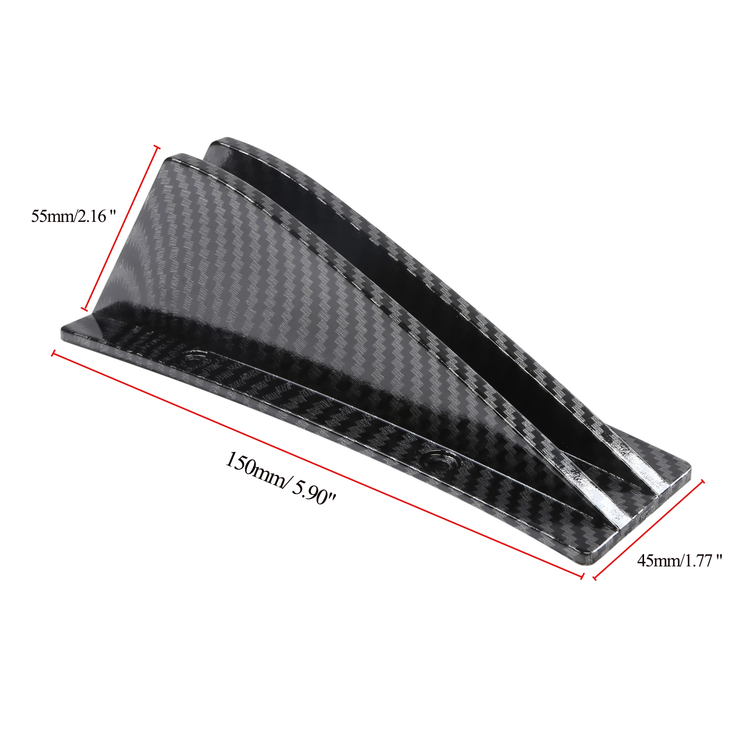 Universal Car Rear Bumper Lip Spoiler Splitter 4Pcs Anti-collision Protection, Durable ABS Plastic for Curved Surface Fit