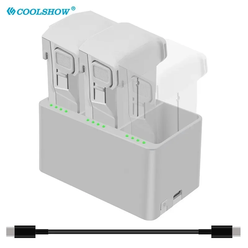 Batterie drone noire insérée dans chargeur, câble USB branché, lot batterie drone et chargeur abordable.