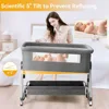 Baby Bassinet 4-in-1 Convertible Bedside Crib, with Mosquito Net & Rocking Mode | 6 Adjustable Heights, Breathable Mesh 3