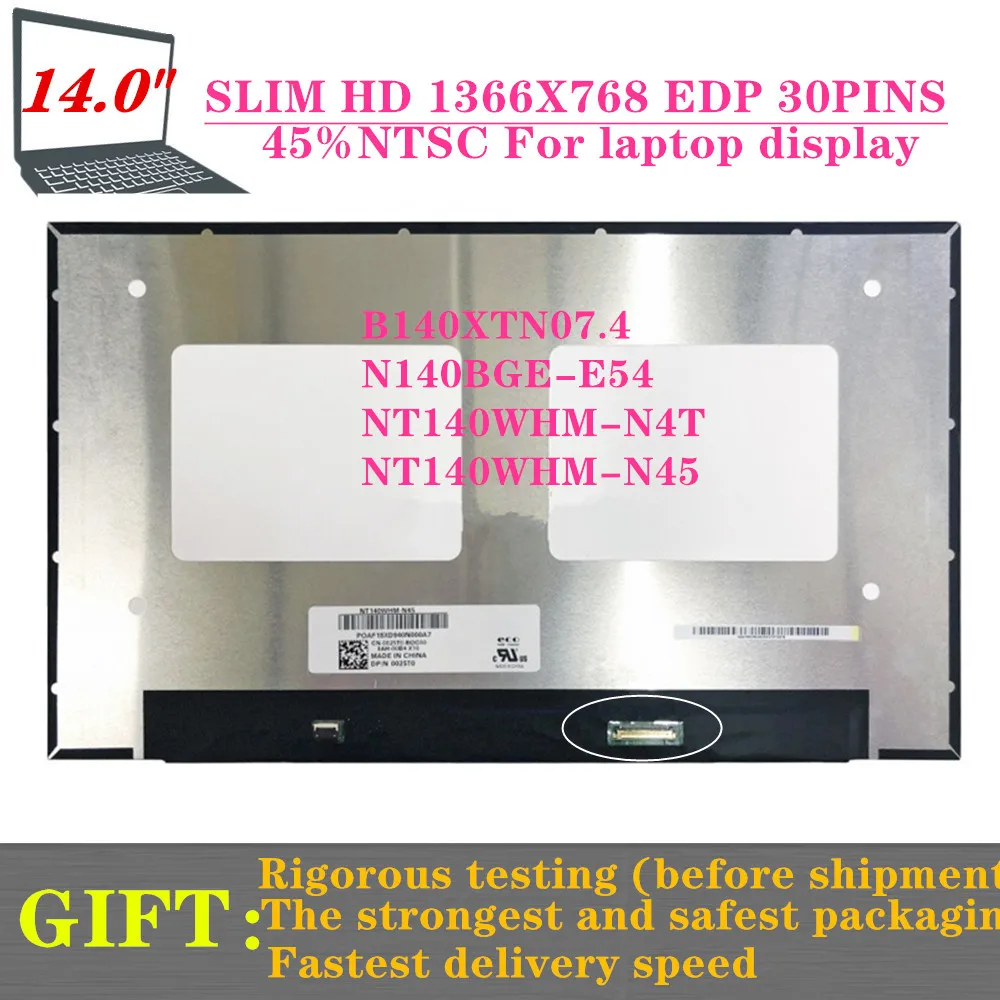 Tela Lcd hd 1366×768 30 Pinos B140xtn07.4 Fit Nt140whm-n45 Nt140whm-n4t para Dell Latitude 5400 5401 P98g001 14.0
