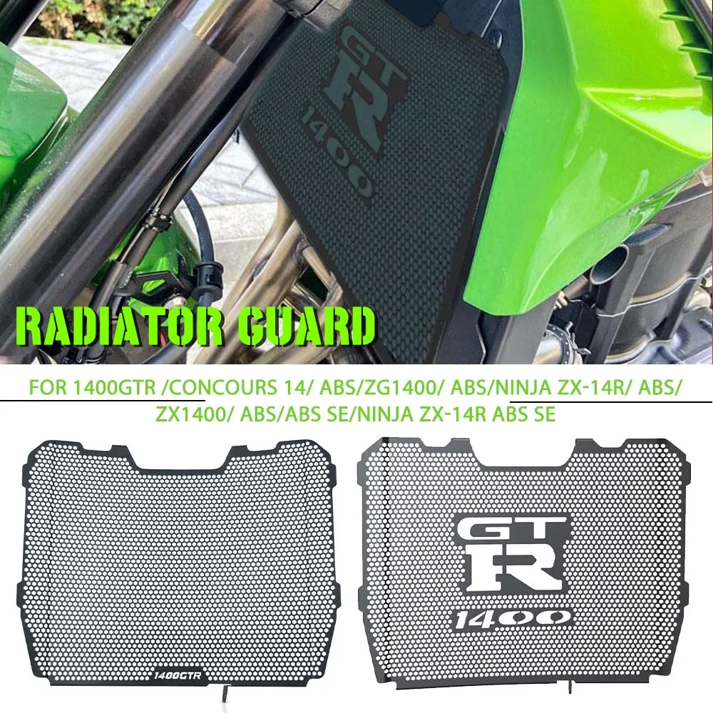 

ZX14R Radiator Grille Guard Cover Protection FOR KAWASAKI CONCOURS 14 abs ZG1400 Ninja ZX-14R ZX1400 ABS SE 1400GTR 2008-2023