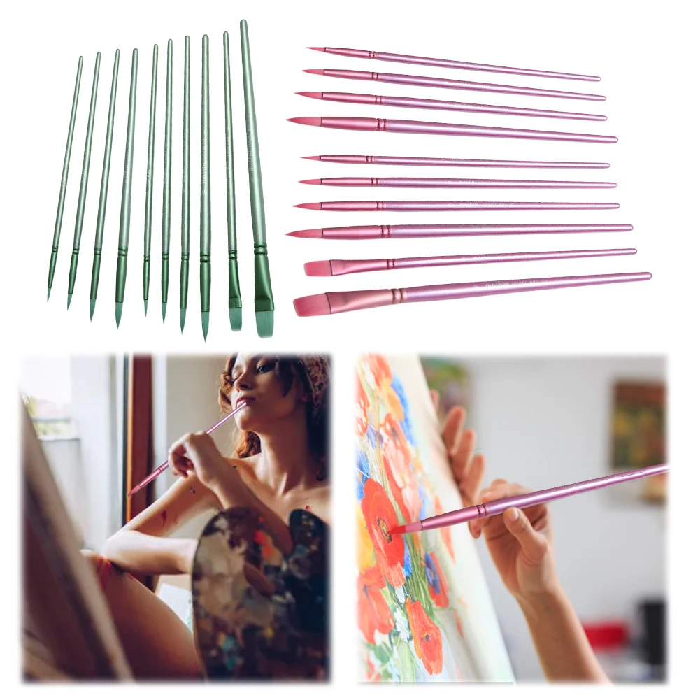 4/6Pcs Watercolor Paint Brushes Paint Brushes Set Pointed Tip Set Flat Head Watercolor Brush for Miniature Model painting brushes