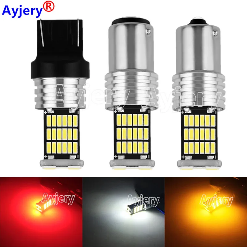

100PCS Car Accessories 45 SMD 4014 LED 1156 BA15S P21W 1157 BAY15D 7443 7440 canbus Indicator Turn Side Light Parking Bulb Lamp
