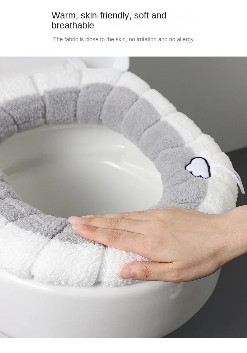 Description Picture 5 of itemToilet Cushion  Household Waterproof Toilet Cushion Winter Toilet Cover Gasket Four Seasons Universal Thickened Cover #2856