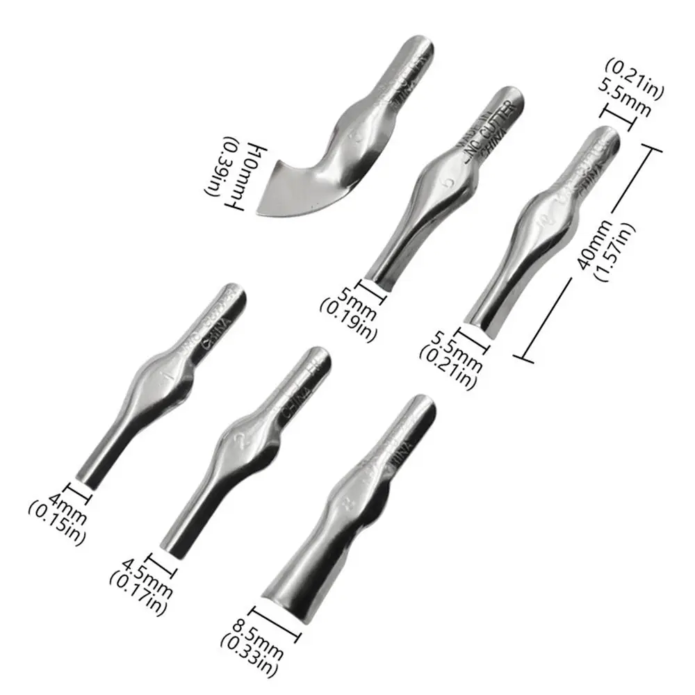Six Blade Carving Knife Set Stainless Steel Tool