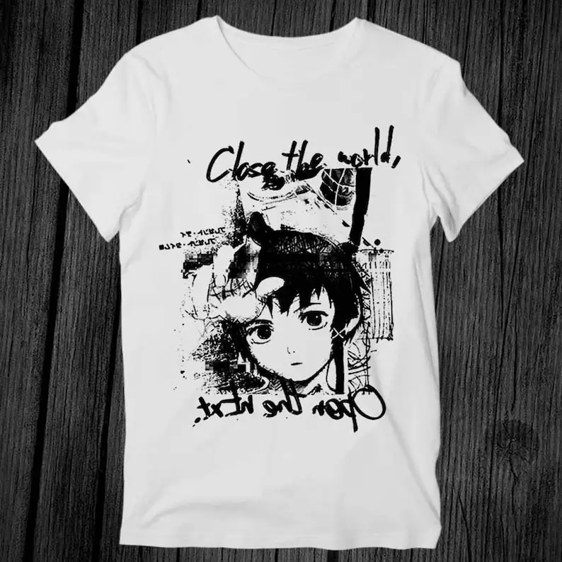 

Serial Experiments Lain Manga Tee, Open The Next, Unisex
