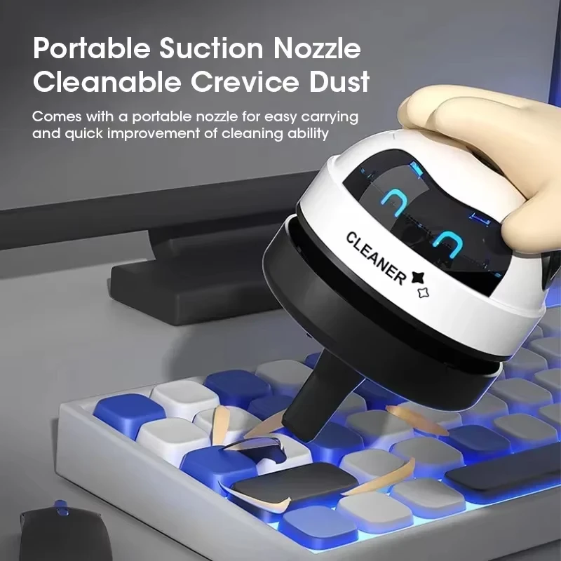 Vacuum cleaner Desktop Mini rechargeable cleaner Rubber shavings keyboard cleaner Portable automatic dust extractor 3