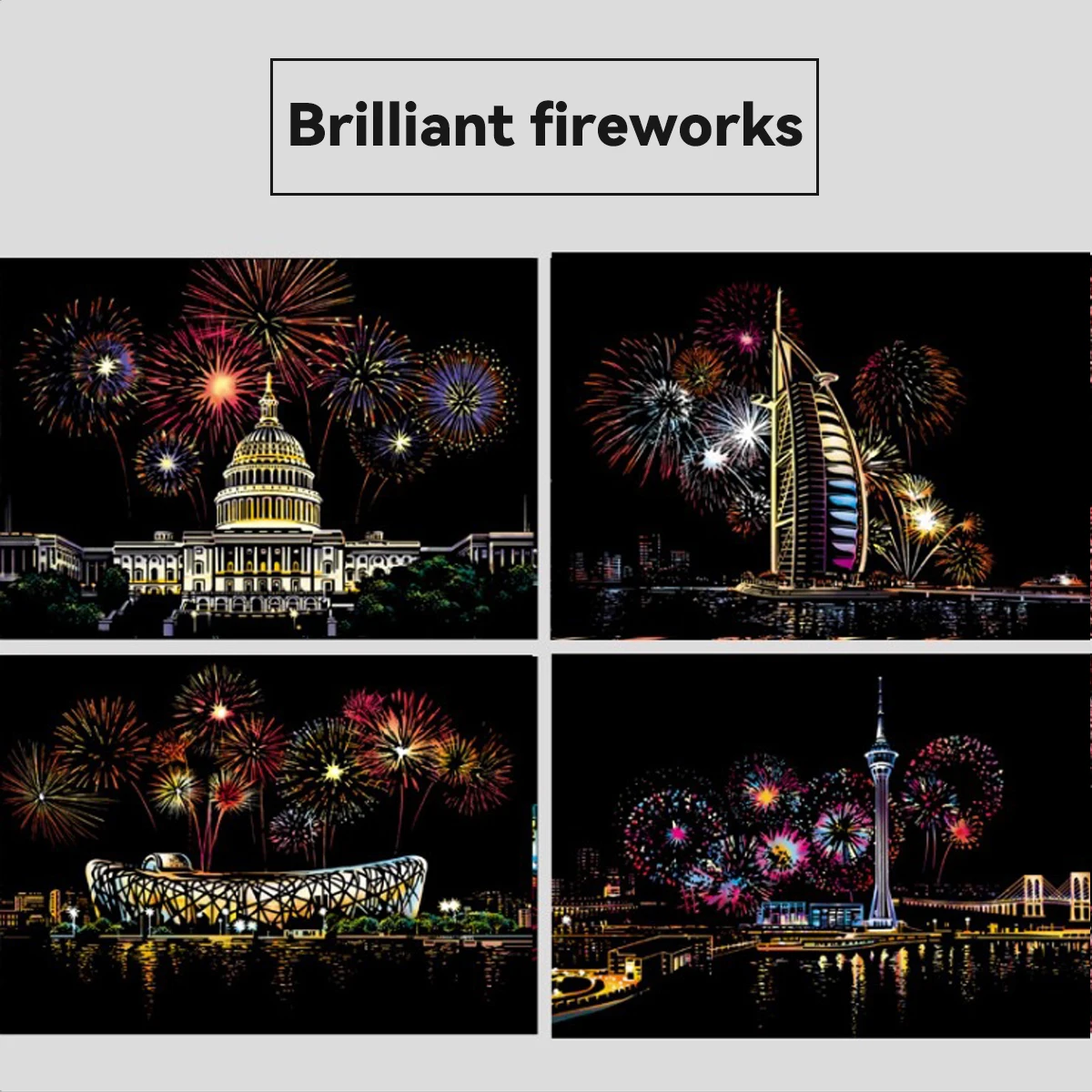 World Landscape Scratch Art Paper - Creative DIY Handmade Gifts