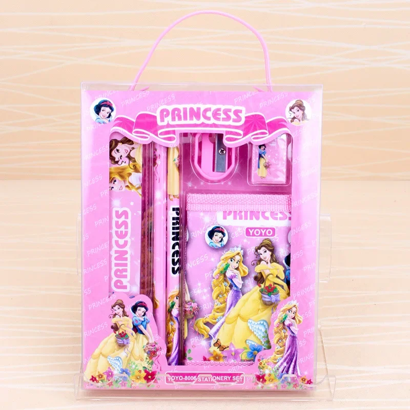 

Disney Princess Aisha Coin Purse Stationery Set Children's Anime Figure Cartoon Stationery Set Students Pencil Eraser Kids Gifts