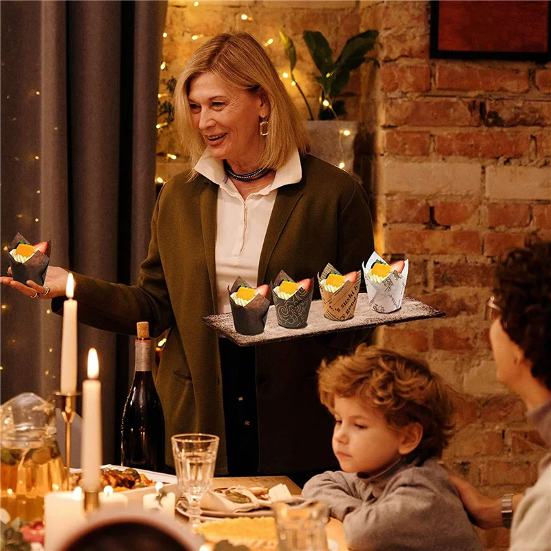 תבניות קאפקייק ABUN, 1000 יחידות כוסות אפייה טוליפ, כוסות מאפין, כוסות קאפקייק, קייסים למאפין למסיבת יום ההולדת