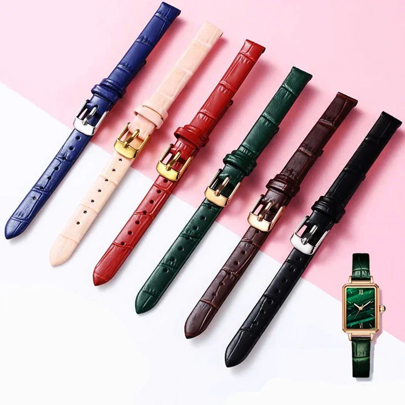 Cinturino Per Orologio Fiammato In Pelle Di Vacchetta Per Rolex Cinturino Universale Da Donna Rosa Rosso Nero Verde Marrone Accessori Per Bracciale Da