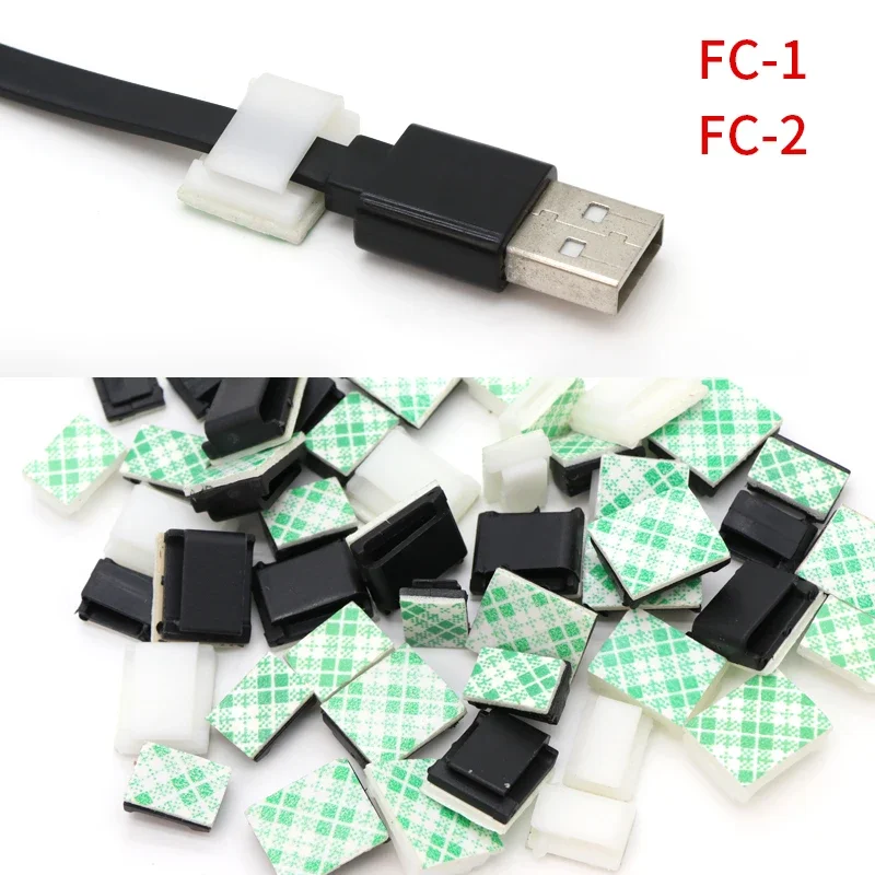 Cable Clamps 10pcs FC-1 FC-2 Self Adhesive Mount for Car Cord