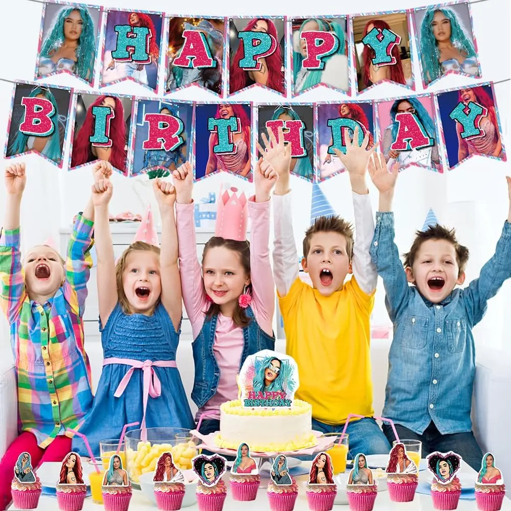 Party Supplies Karol G birthday decorations party set balloons banners cupcake toppers pop music