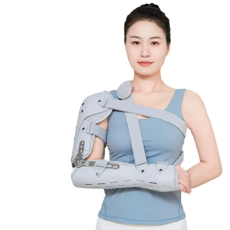 

Adjustable Elbow Joint Fixed Support Shoulder Elbow Fracture Injury Rehabilitation Protector Arm Forearm Sling Brace Left Right