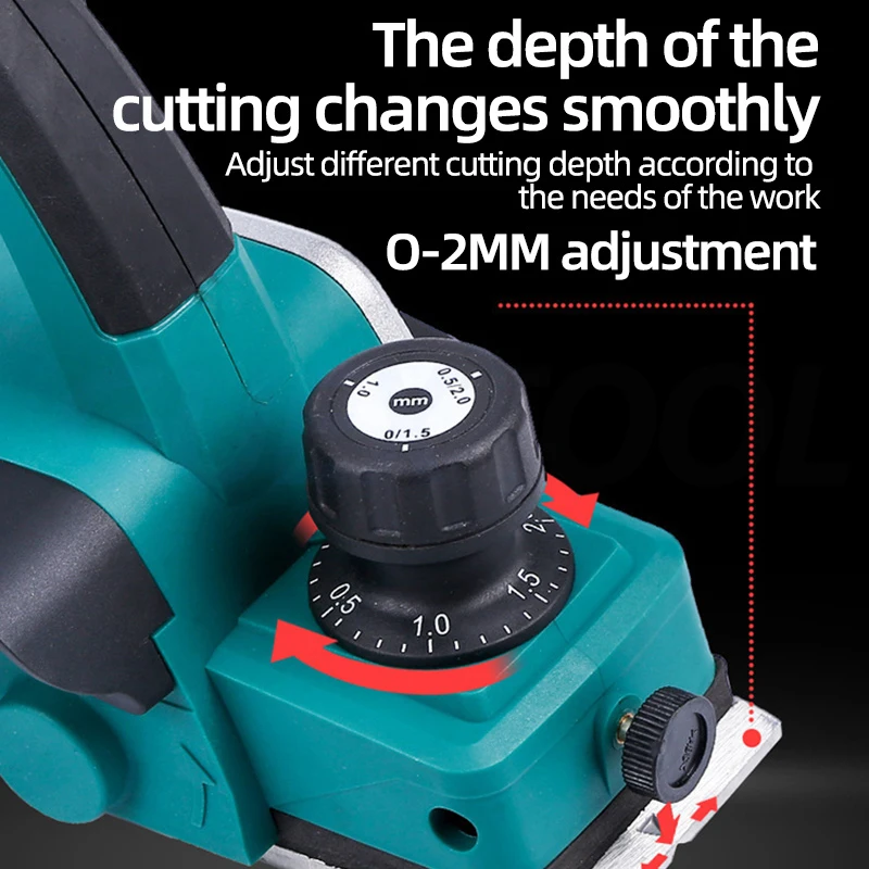 18V Rechargeable Electric Planer Electric Brush arpentry Router Wood Woodworking Trimming Cutting Machine Thicknesser Power Tool 5