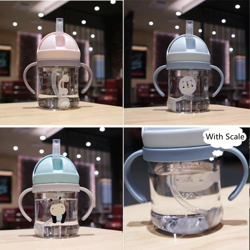 250ml Baby Feeding Cup with Straw Children Learn Feeding Drinking Bottle Kids Training Cup With Straw Taza De Bebe New drinking cup