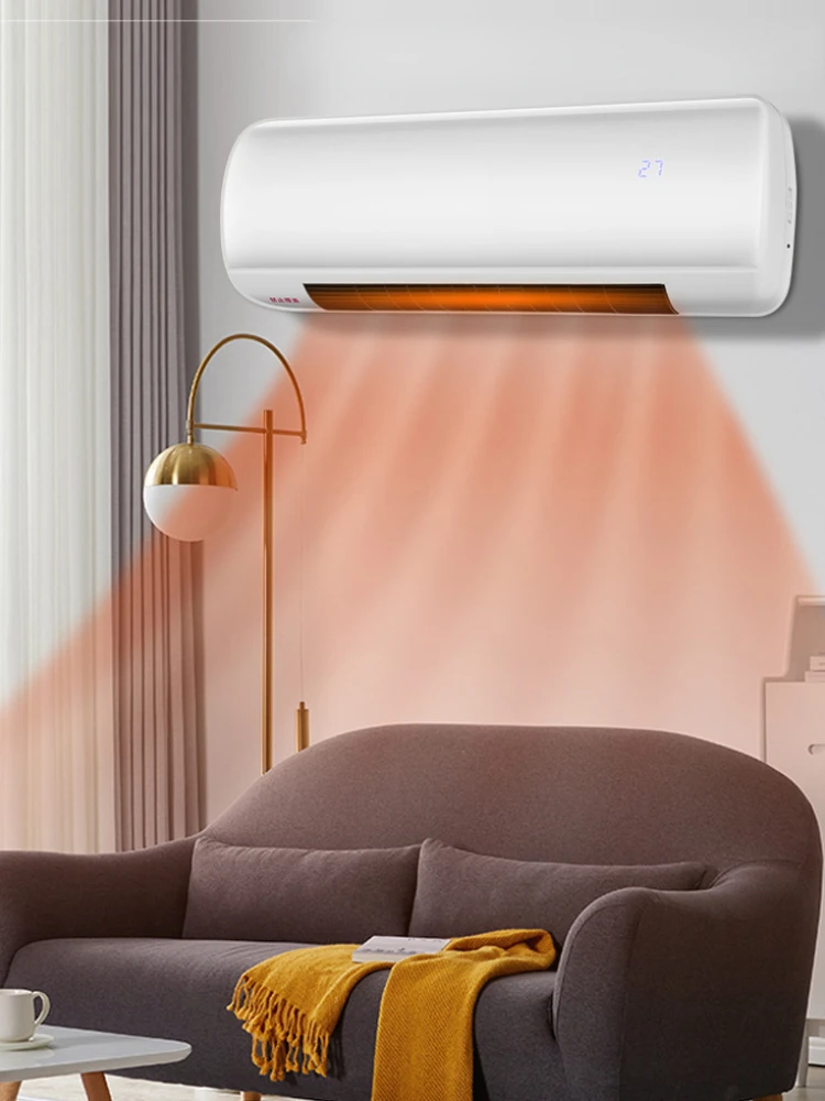 Hot Sale Wall Mounted Fan Heater Home Electric Warmer Smart Remote Control  Fast Heat Heater Air Conditioning Heat Fan - AliExpress
