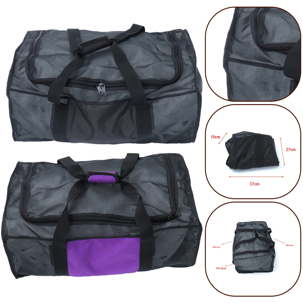 

Diving Back Flying Jacket BCD Lightweight Bag With PVC Mesh Durable Outdoor Water Sports Accessories 68X44X28cm BLACK PVC