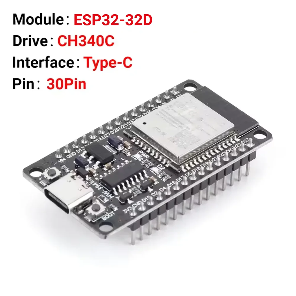 ตัวเลือกสินค้า บอร์ดพัฒนา ESP32 WiFi+Bluetooth ดูอัลคอร์ 32U 30 พิน