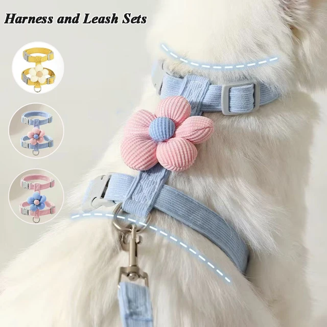 Cat Harness and Leash Sets Adjustable Dog Harness for Small Dog Leash Breashable Pet Harness Out Walking Dog Strap Cat Harness and Leash Sets Adjustable Dog Harness for Small Dog Leash Breashable Pet Harness Out Walking Dog Strap