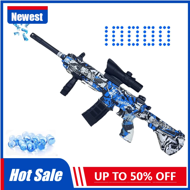 

2 в 1 M416 электрический игрушечный пистолет гелевая Водяная бомба пистолет взрыв безопасная бомба для улицы детский подарок на день рождения 2023