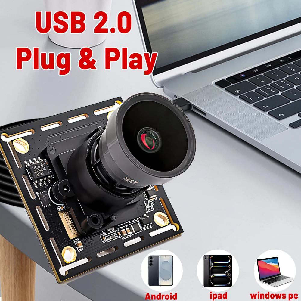 1080P90FPS Global Shutter USB Camera Module with M16 Lens, Plug Play High Speed Video Webcam for Machine Vision & Live Streaming 5