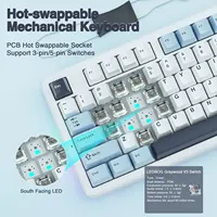 AULA F87 Pro Gasket Gaming Mechanical Keyboard 75% TKL Layout Wireless Hot-Swap RGB Custom Bluetooth Keyboard 2024 New Colors - Image 4