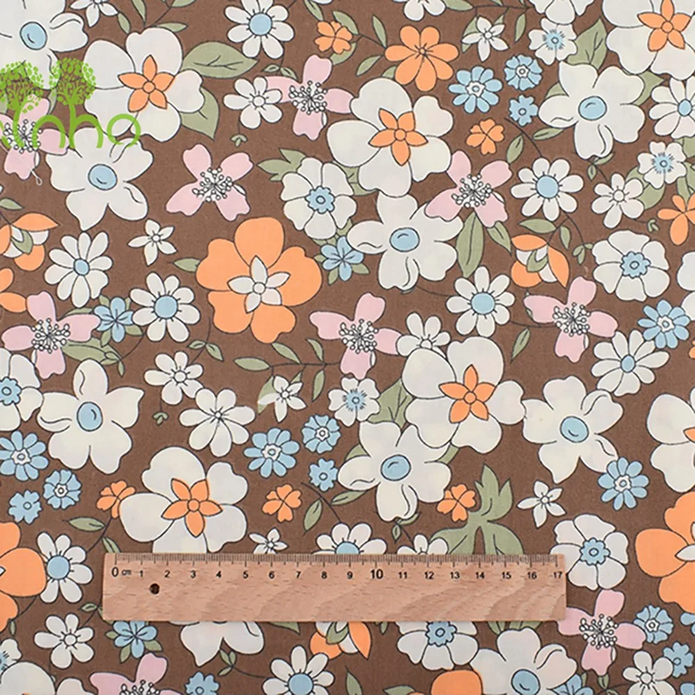 Chainho,Printed Twill Weave Cotton Fabric,DIY Sewing Quilting Material,Patchwork Cloth,Patchwork Cloth,8 Designs,2 Sizes,15C383