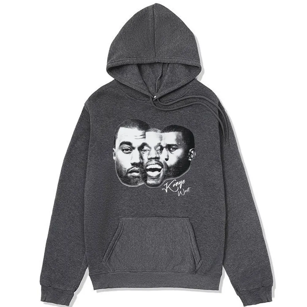 Rapper Kanye West Graphic Hoodie Men Women's Fashion Trend Sweatshirt Hip Hop Vintage Oversized Pullover Hoodies Y2k Clothes
