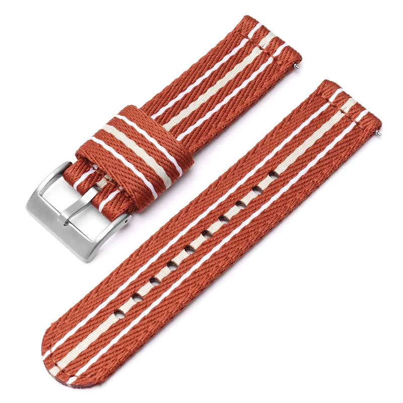 Universal Nylon Woven Canvas Watch Strap for Men - 20mm/22mm Outdoor Sports Band