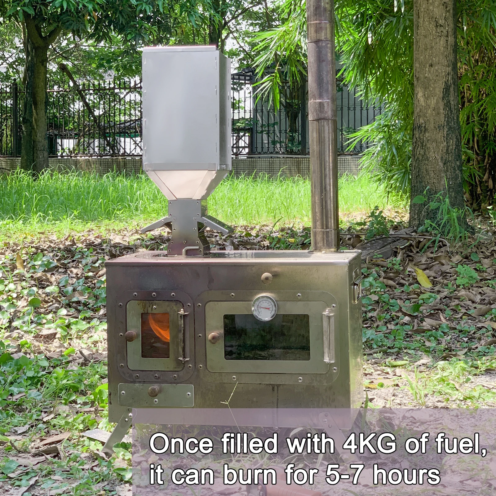 Wood Stove Oven Granule Bin Expansion Table Campsite Picnic Stove Camping Tent Indoor Heating Fireplace Outdoor large