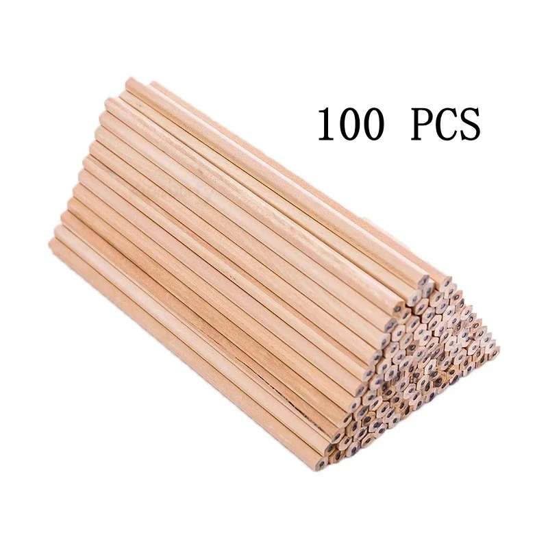 100 قطعة/الوحدة HB قلم رصاص مسدس طبيعي أقلام خشبية...