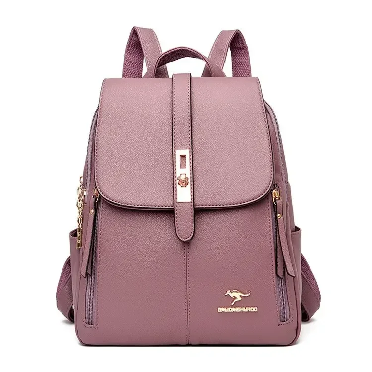 thumbnail image 1 of Mochilas de cuero suave para mujer, mochila de gran capacidad para mujer, mochila de viaje informal para mujer, mochila femenina para adolescentes, mochila para niñas, 1 of 5