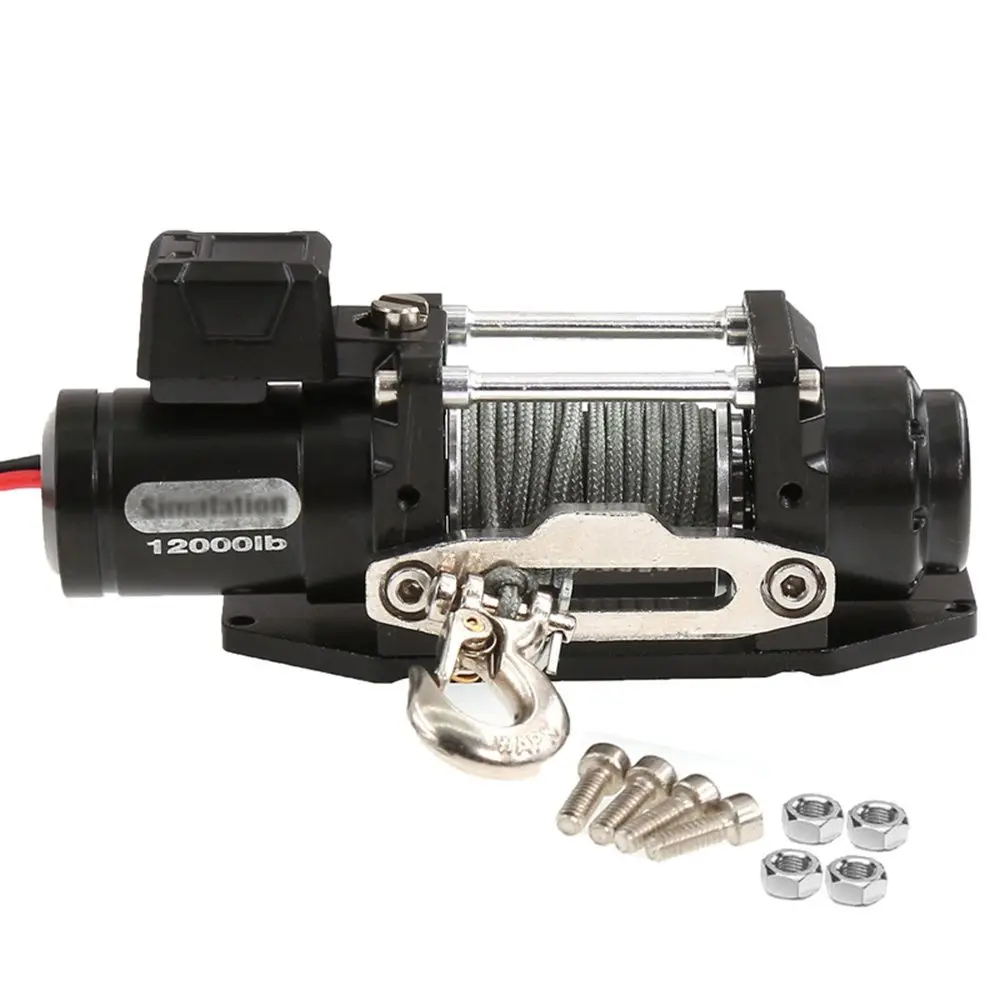 Treuil électrique métal 1/10 RC SCX10 TRX4 D90 D110 TRX6