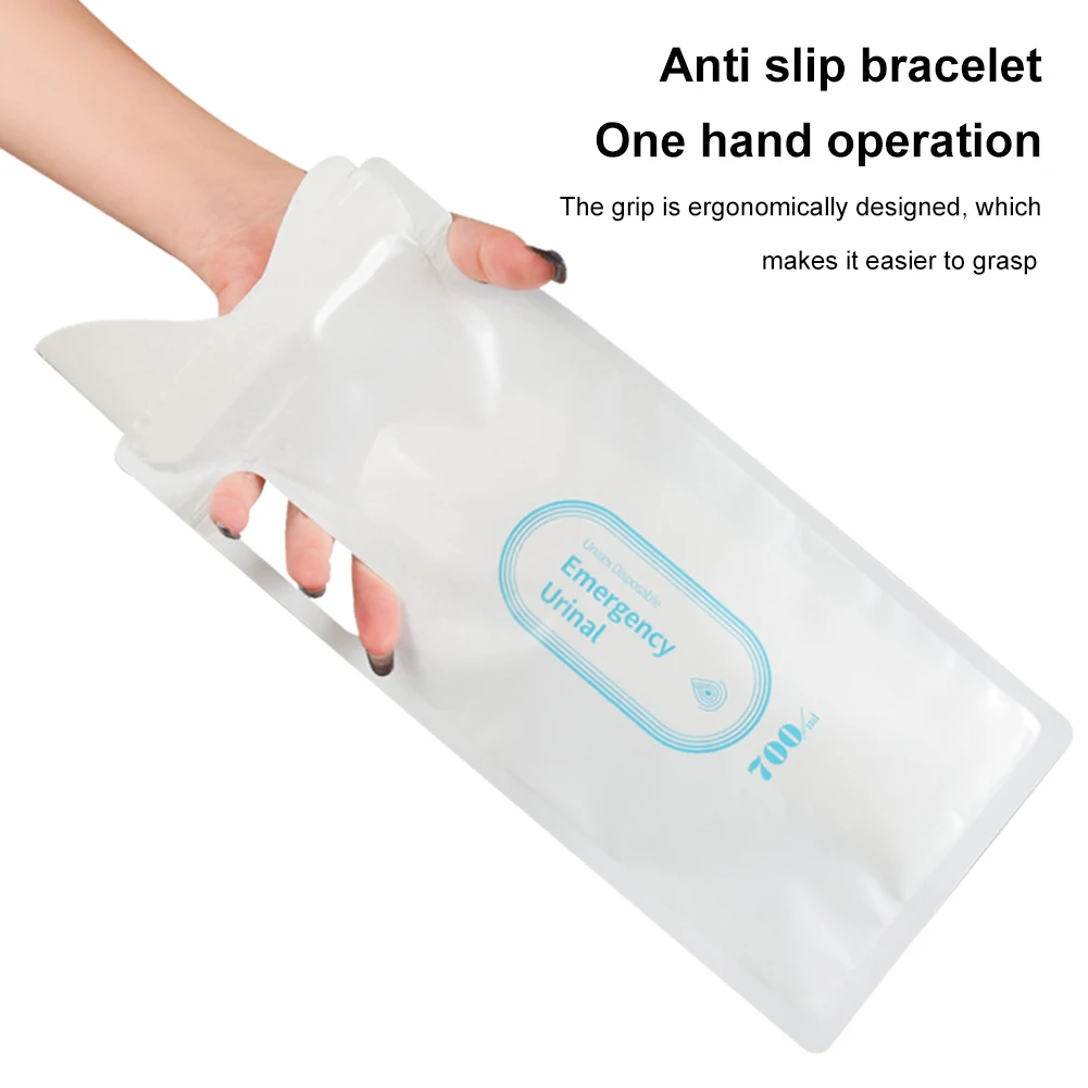 4개입 일회용 소변기 화장실 가방 700ml 미니 이동식 화장실 남녀공용 누수 방지 여행 교통 체증 캠핑용