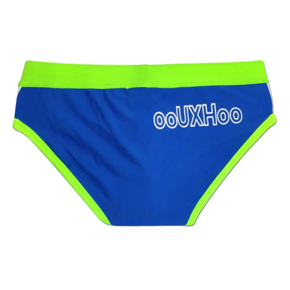 Men Swimming Trunks Quick Drying Swim Trunks Men's Quick-drying Patchwork Color Swimming Briefs for Beach Surfing