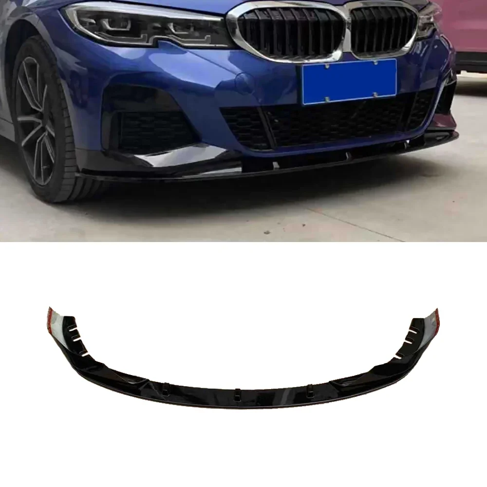 

For BMW 3 Series G20 2020-2023 2PCS Car Front Bumper Lip Body Kit Spoiler Splitter ABS Deflector Canard Bar Guard Auto Chin