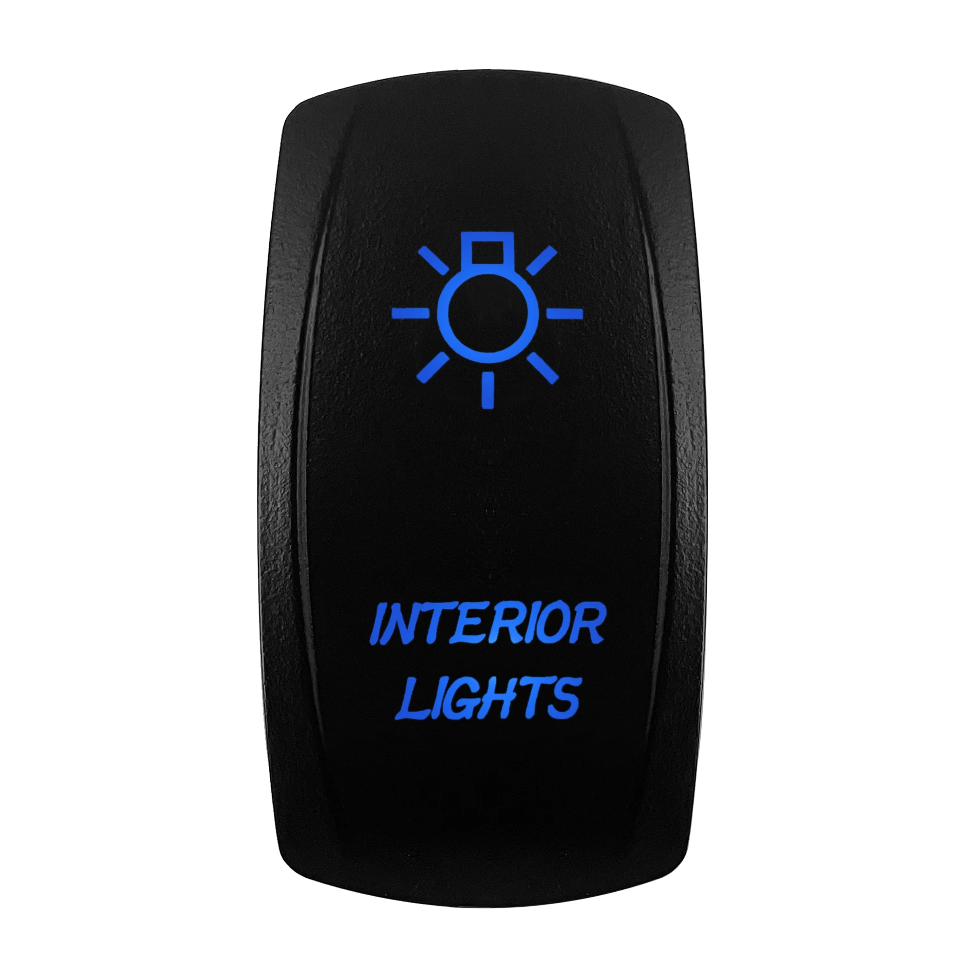 12V 20A Blue LED Waterproof Laser Rocker Switch - IP68 Rated
