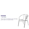 Commercial Aluminum Indoor-Outdoor Restaurant Stack Chair with Triple Slat Back and Arms 3