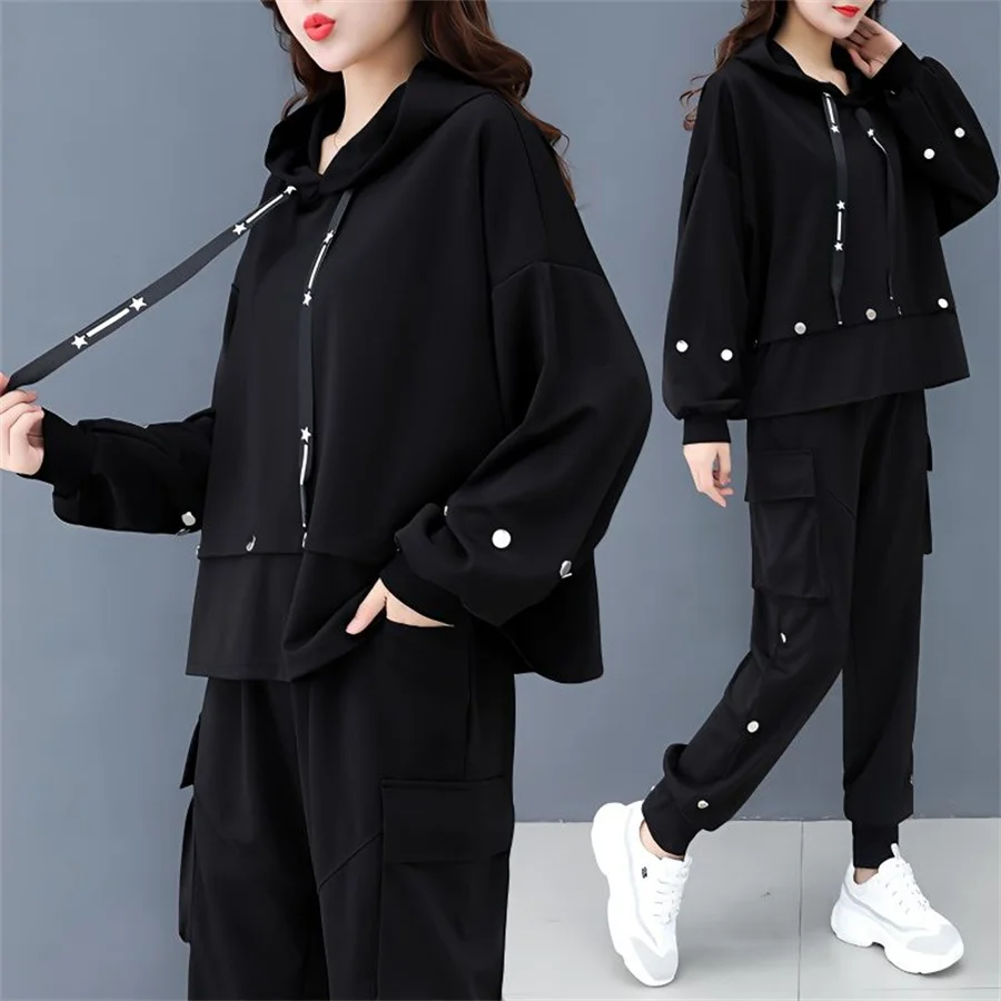 

Spring and Autumn Fashion Casual Tracksuit Women's Training Jogging Sportswear 2023 New Model Two-piece Adult Zipper Outfits