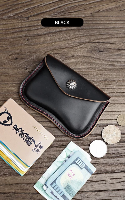 Handmade Genuine Leather Coin Purse Horween Chromexcel Card