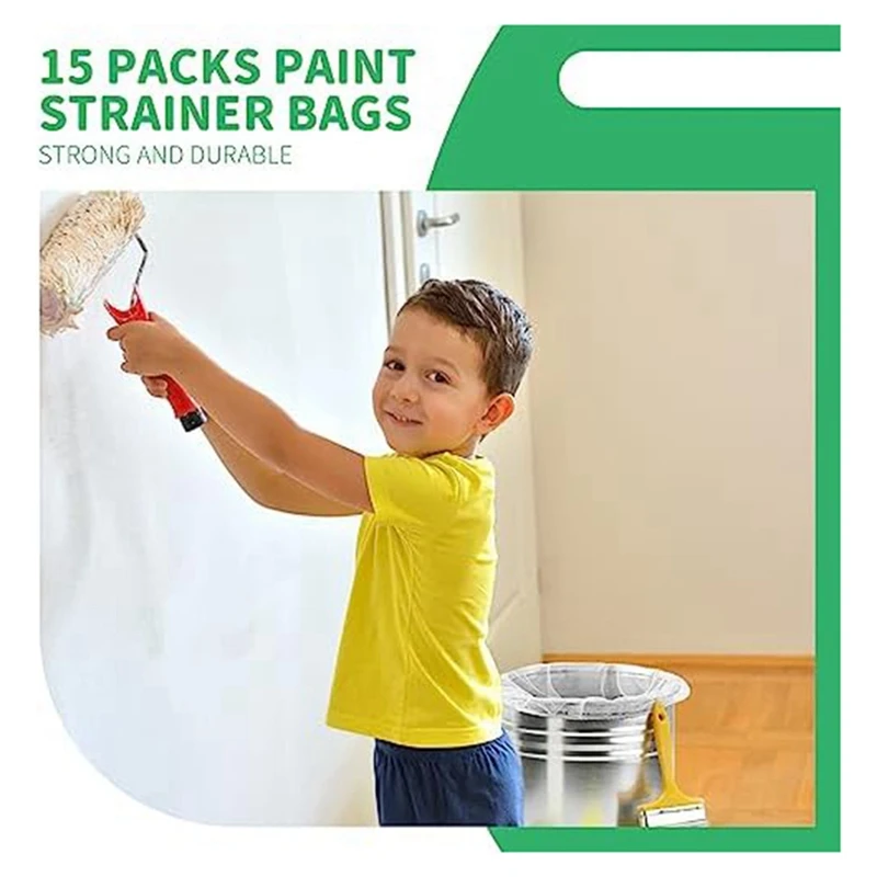 15 PCS Paint Strainer Bags Paint Strainer Bag 5 Gallon Paint Filter Strainer Bags Paint Strainer For 5 Gallon Buckets